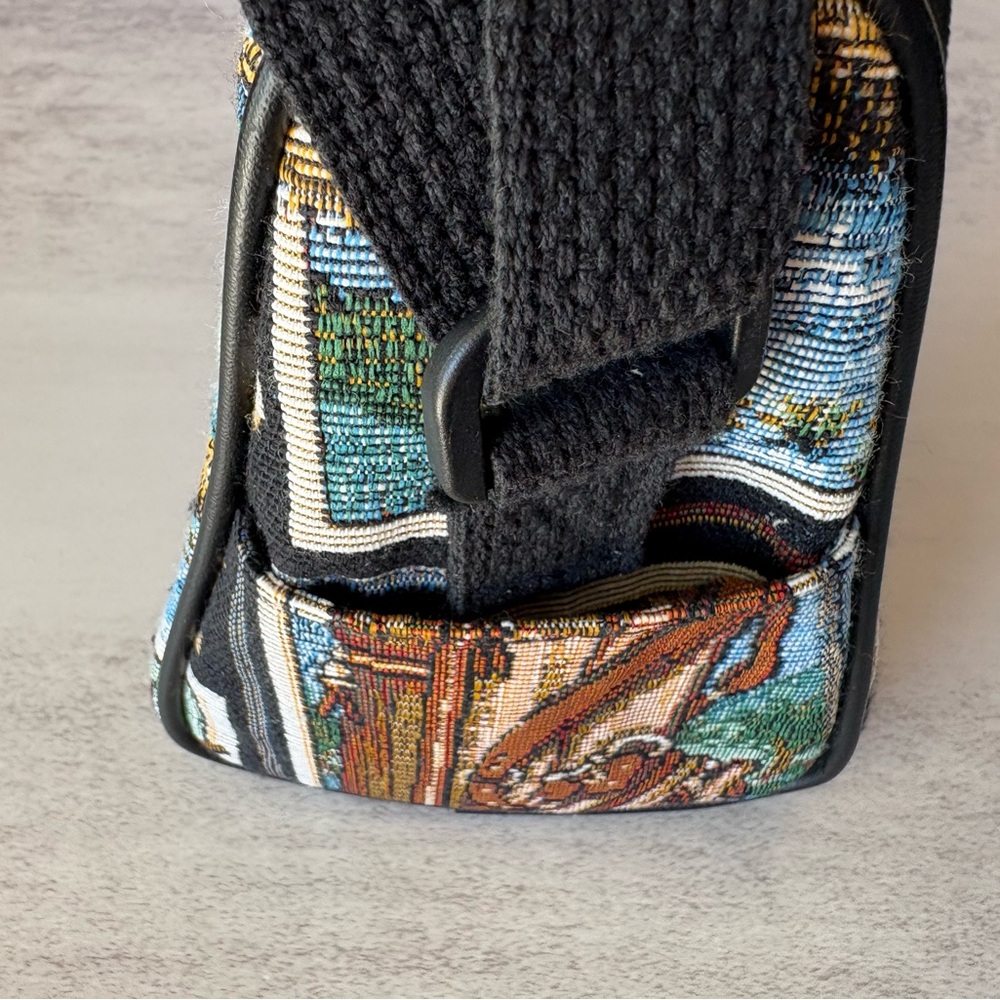 Golfer’s Gallery Vintage Tapestry Handbag Purse-Cloth Straps-Zippered Closure - Picture 9 of 9